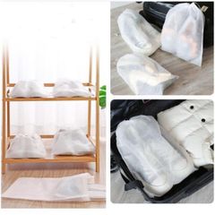 Combo 10 túi vải trắng để giày dép (TH465)