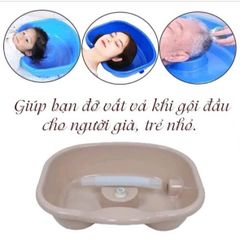 Chậu gội đầu tại giường cho trẻ em, người lớn Việt Nhật (Màu ngẫu nhiên) (TH468)