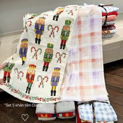 Set 5 khăn tắm disney chính hãng (Màu ngẫu nhiên) (TH470)