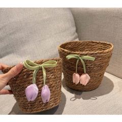 Combo 2 giỏ lục bình hoa tulip (TH495)