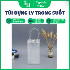 Túi nhựa đựng ly giữ nhiệt trong suốt có quai xách (TH503)