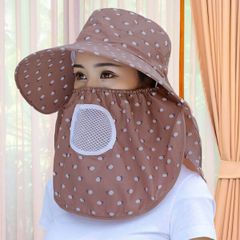 Mũ chống nắng vành to kèm khẩu trang chống tia UV (Màu ngẫu nhiên) (TH506)