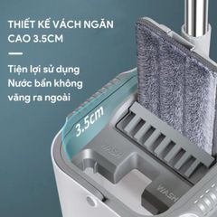 Bộ Thùng Lau Nhà GOSO Plus + 2 Miếng lau sợi thủy tinh (TH519) (Màu ngẫu nhiên)