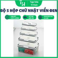 Bộ 5 hộp chữ nhật viền đen (TH520)