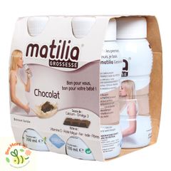 Sữa bầu Matilia Vị socola Sữa Bầu Pha Sẵn Bổ Sung Dưỡng Chất Cho Bé (Lốc 4 hộp) 200ml