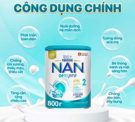 Sữa Nan Nga Optipro Số 2 800g Tăng Đề Kháng Hỗ Trợ Tiêu Hoá