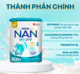 Sữa Nan Nga HMO Optipro Số 4 Mamako Bổ Sung Dinh Dưỡng Cho Bé Hộp 800g