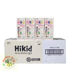 THÙNG Sữa Hikid pha sẵn hỗ trợ phát triển chiều cao cho bé từ 1 tuổi trở lên - Thùng 24 hộp _190ml