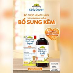 Nature’s Way Kids Smart Liquid Zinc Kẽm Nước Cho Bé Hỗ Trợ Ăn Ngon & Đề Kháng 100ml