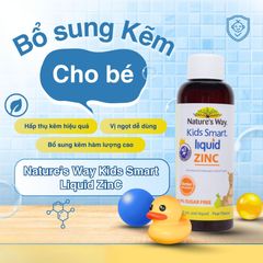Nature’s Way Kids Smart Liquid Zinc Kẽm Nước Cho Bé Hỗ Trợ Ăn Ngon & Đề Kháng 100ml