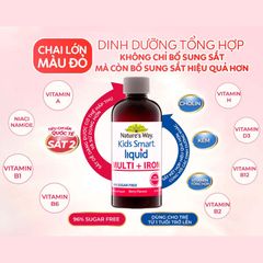 Nature’s Way Kids Smart Liquid Multi + Iron Siro Vitamin & Sắt Cho Trẻ 200ml