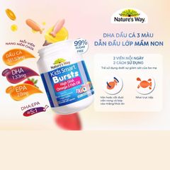 Nature's Way Kids Smart Bursts High DHA Omega-3 Fish Oil 60 Viên