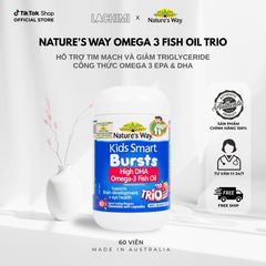 Nature's Way Kids Smart Bursts High DHA Omega-3 Fish Oil 60 Viên