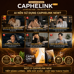 Caphelink New Cà Phê Sức Khỏe Hòa Tan Hỗ Trợ Tỉnh Táo Tăng Đề Kháng Hộp Chính Hãng