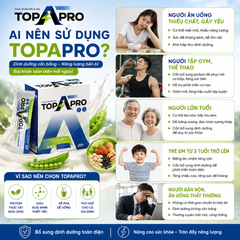 TOPAPRO Protein Thực Vật Non-GMO | Bổ Sung Đạm Thực Vật, Acid Amin, Dinh Dưỡng Cho Cả Gia Đình