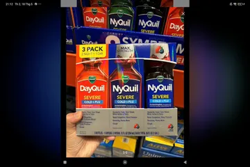 Thực phẩm chức năng Siro tr .i ho cảm Vicks Nyquil Cold and Flu Severe 354ml