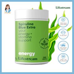 Viên uống tảo xoắn bổ sung vitamin khoáng chất New Zealand Lifestream Spirulina Blue Extra 200 viên