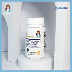 Viên uống bổ sung vitamin d3+k2 New Zealand Xtend Life Vitamin D3 + K2 60 viên