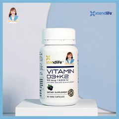 Viên uống bổ sung vitamin d3+k2 New Zealand Xtend Life Vitamin D3 + K2 60 viên