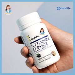 Viên uống bổ sung vitamin d3+k2 New Zealand Xtend Life Vitamin D3 + K2 60 viên