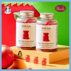 Kẹo dẻo giấm táo, hỗ trợ giảm cân Úc Unichi Apple Cider Vinegar Gummy 60 viên