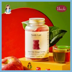 Kẹo dẻo giấm táo, hỗ trợ giảm cân Úc Unichi Apple Cider Vinegar Gummy 60 viên