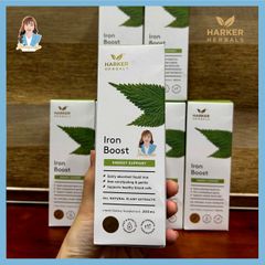 Siro bổ máu, cấp sắt cho mẹ bầu & người thiếu máu New Zealand Harker Herbals Iron Boost 200ml