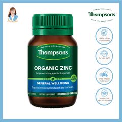 Viên uống kẽm hữu cơ New Zealand Thompson’s Organic Zinc 80 viên
