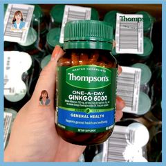 Viên uống bổ não, cải thiện trí nhớ và tập trung New Zealand Thompson’s One-A-Day Ginkgo 6000mg 60 viên