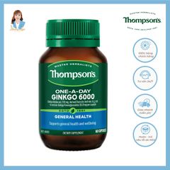 Viên uống bổ não, cải thiện trí nhớ và tập trung New Zealand Thompson’s One-A-Day Ginkgo 6000mg 60 viên