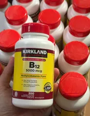 KIRKLAND Viên Uống Bổ Sung Vitamin B12 5000mcg 300 viên Hỗ Trợ Sản Xuất Năng Lượng Giảm Mệt Mỏi Và Cải Thiện Sức Khỏe