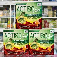 Actiso việt hộp 20 ống, hỗ trợ thanh nhiệt mát gan, nóng trong người, loại thơm ngon dễ uống