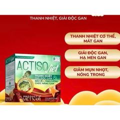 Actiso việt hộp 20 ống, hỗ trợ thanh nhiệt mát gan, nóng trong người, loại thơm ngon dễ uống