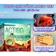Actiso việt hộp 20 ống, hỗ trợ thanh nhiệt mát gan, nóng trong người, loại thơm ngon dễ uống