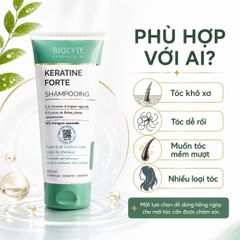 Dầu Gội Giảm Rụng Tóc Biocyte Keratine Forte 200ml - Phục Hồi Tóc Khô Xơ, Hàng Chính Ngạch