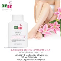 Dung Dịch Vệ Sinh Phụ Nữ Sebamed PH 3.8 200ml - Sản Phẩm Làm Sạch Vùng Kín An Toàn và Hiệu Quả từ Đức