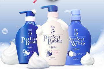 Sữa tắm dưỡng ẩm hương hoa dịu ngọt Senka Perfect Bubble for Body Sweet Floral 500ml