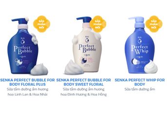 Sữa tắm dưỡng ẩm hương hoa dịu ngọt Senka Perfect Bubble for Body Sweet Floral 500ml