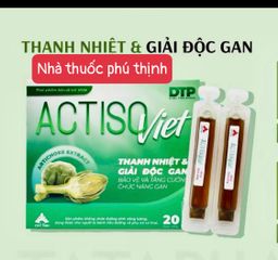 Actiso việt hộp 20 ống, hỗ trợ thanh nhiệt mát gan, nóng trong người, loại thơm ngon dễ uống