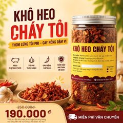Khô Heo Cháy Tỏi Loại 1 - Thịt Heo Tươi Nguyên Chất, Ngon Đậm Đà, Hương Tỏi Phi Nồng Nàn, Dễ Ăn Quanh Năm, 500GR
