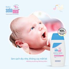 Sữa Tắm Gội Sebamed Cho Bé Dịu Nhẹ Toàn Thân pH5.5 - Không Cay Mắt, Giúp Bảo Vệ Da Mỏng Manh 200ml