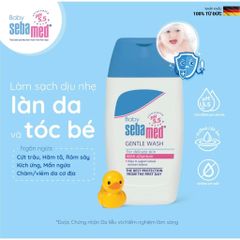 Sữa Tắm Gội Sebamed Cho Bé Dịu Nhẹ Toàn Thân pH5.5 - Không Cay Mắt, Giúp Bảo Vệ Da Mỏng Manh 200ml