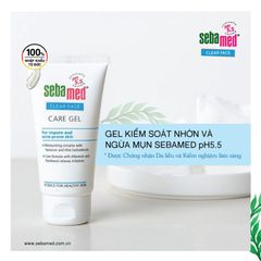 Gel dưỡng ẩm dành cho da dầu mụn, kem dưỡng chuẩn cân bằng Sebamed Clear Face Care Gel pH5.5 (50ml)