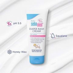 (Lành Tính) Kem Hăm Tã Baby Sebamed Diaper Rash Cream 50ml Hỗ Trợ Ngừa Hăm, Giảm Rôm Sảy, Làm Lành Da Cho Bé