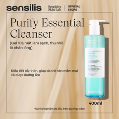 Gel Rửa mặt Kiểm soát dầu nhờn Sensilis Purify Essential Cleanser 