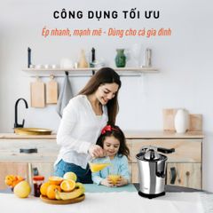 Máy Vắt Cam Tự Động GKÖCH Germany 160W - Ép Nhanh, Giữ Nguyên Hương Vị Tươi Ngon, Thiết Kế Sang Trọng Inox 304