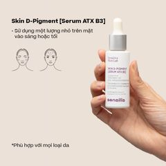 Tinh chất làm sáng da tăng sắc tố nhạy cảm Sensilis skin D-Pigment [Serum ATX B3] 30ml-nhập khẩu Tây Ban Nha