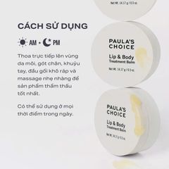 Paula's Choice Sáp dưỡng ẩm dành cho môi và phần da khô trên cơ thể Lip & Body Treatment Balm 14.17 gam