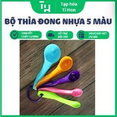 Bộ thìa đong nhựa 5 màu (TH537)