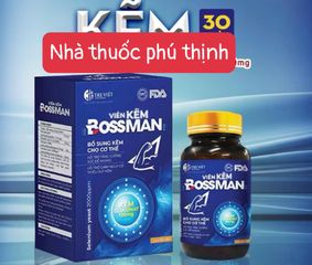 Kẽm boss man hộp 30 viên dùng được 1 tháng giúp nam giới luôn phong độ, hàng date mới